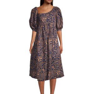 Agua by Agua Bendita Mineira Ipanema Dress in Indigo Size XL